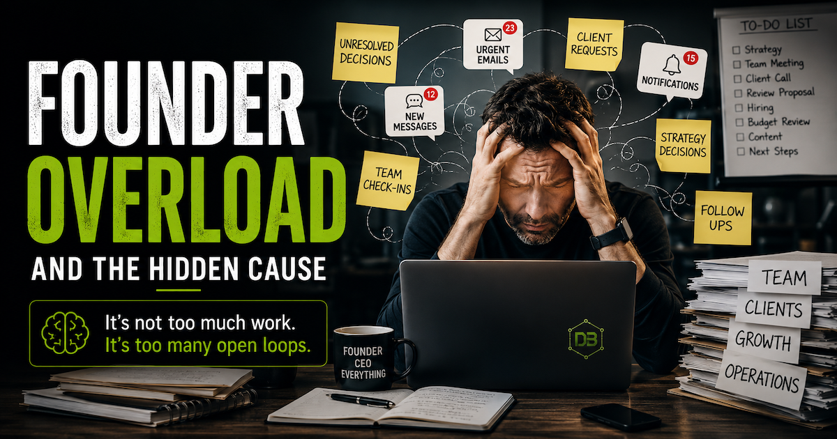 Founder overload and the hidden cause.