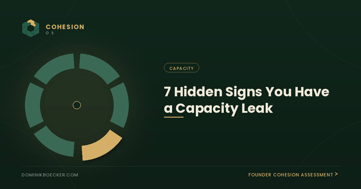 7 Hidden Signs You Have a Capacity Leak