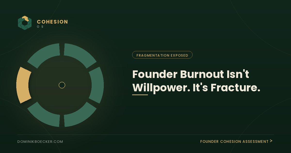 Founder Burnout Isn't Willpower. It's Fracture.